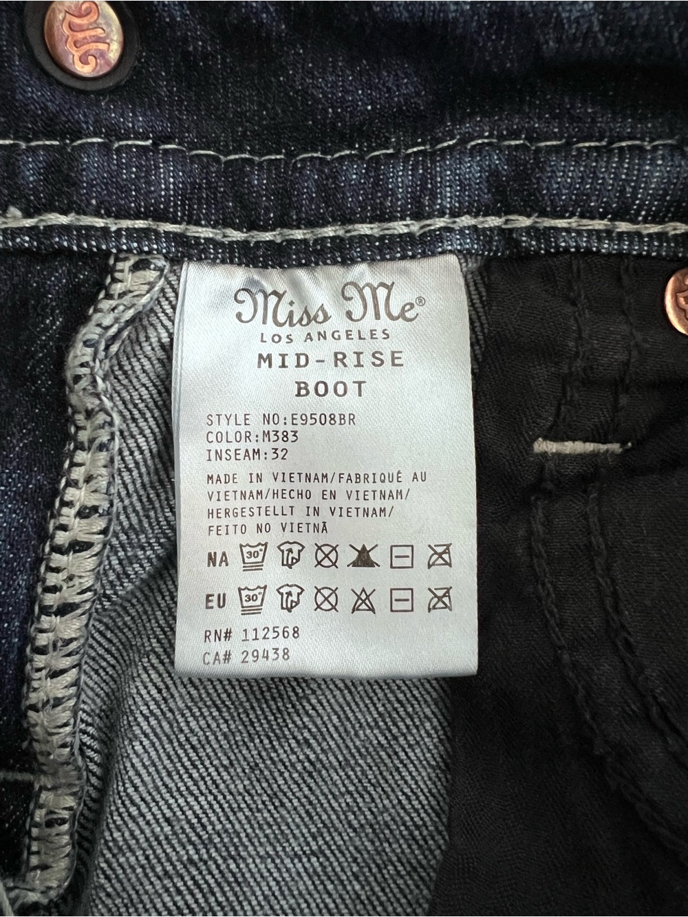 Miss Me Boot Cut Jeans in Medium Blue Wash - Picture 6 of 6